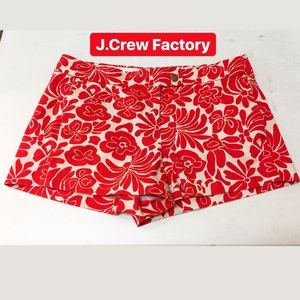 J.Crew Orange Floral Chino Short Size 6